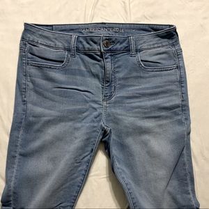 AE Medium Wash Super Stretch Skinny Jeans